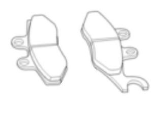 Picture of OEM Piaggio Front Brake Pads - 651253