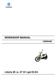 Picture of OEM Piaggio Workshop Manual - '18-'20 Liberty 50 USA