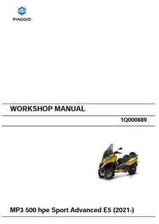 Picture of OEM Piaggio Workshop Manual - 2021 MP3 500